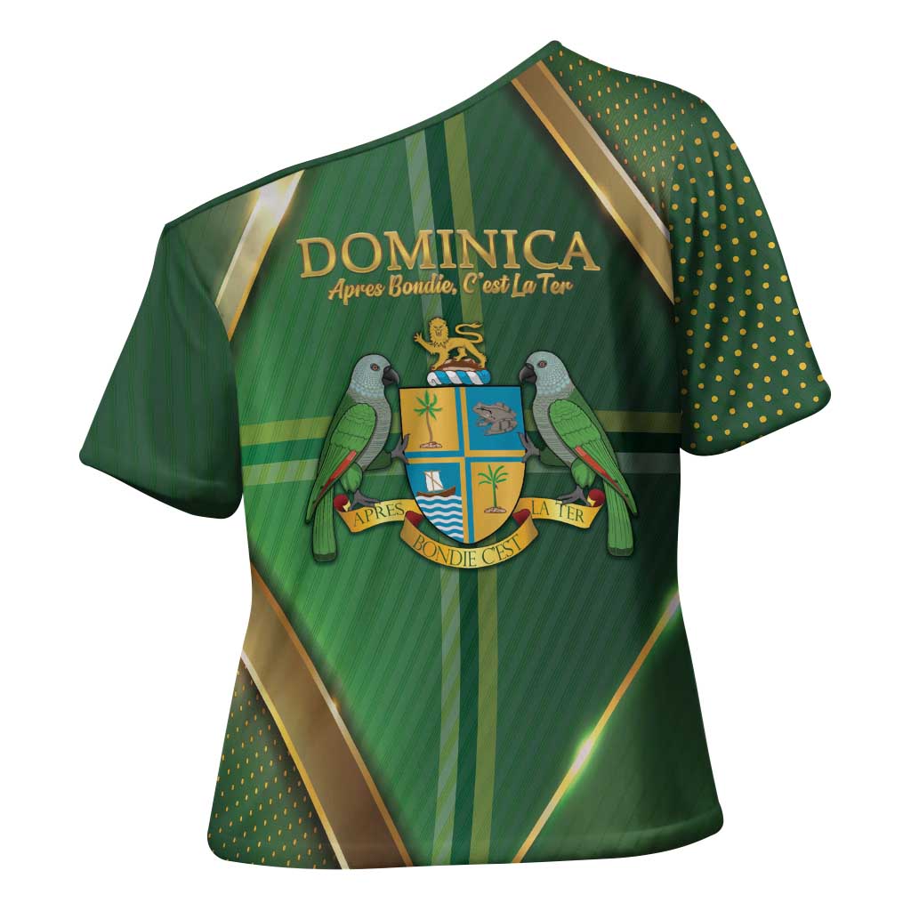 Dominica Independence Day Cross Shoulder Shirt 47 Years Of Freedom - Wonder Print Shop