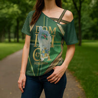 Dominica Independence Day Cross Shoulder Shirt 47 Years Of Freedom - Wonder Print Shop