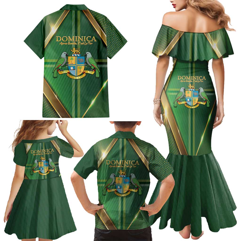 Dominica Independence Day Family Matching Mermaid Dress and Hawaiian Shirt 47 Years Of Freedom - Wonder Print Shop