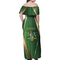 Dominica Independence Day Family Matching Off Shoulder Maxi Dress and Hawaiian Shirt 47 Years Of Freedom - Wonder Print Shop