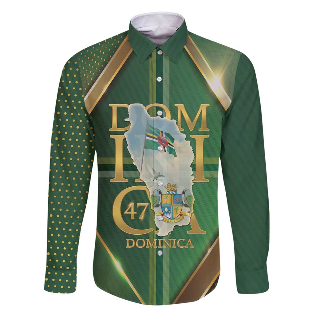 Dominica Independence Day Family Matching Off Shoulder Short Dress and Hawaiian Shirt 47 Years Of Freedom - Wonder Print Shop