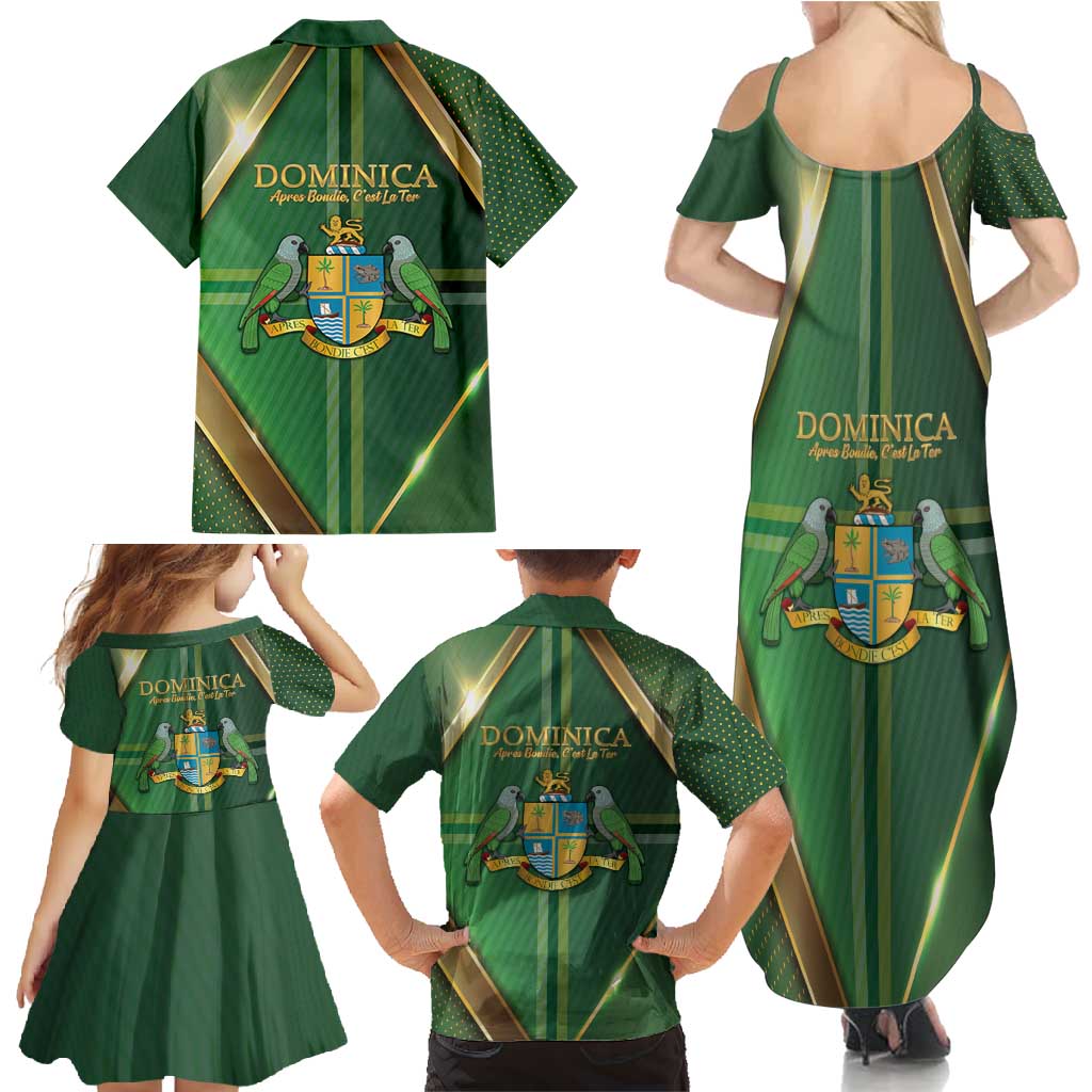 Dominica Independence Day Family Matching Summer Maxi Dress and Hawaiian Shirt 47 Years Of Freedom - Wonder Print Shop