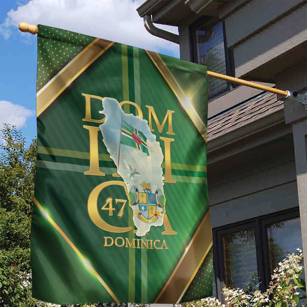 Dominica Independence Day Garden Flag 47 Years Of Freedom - Wonder Print Shop