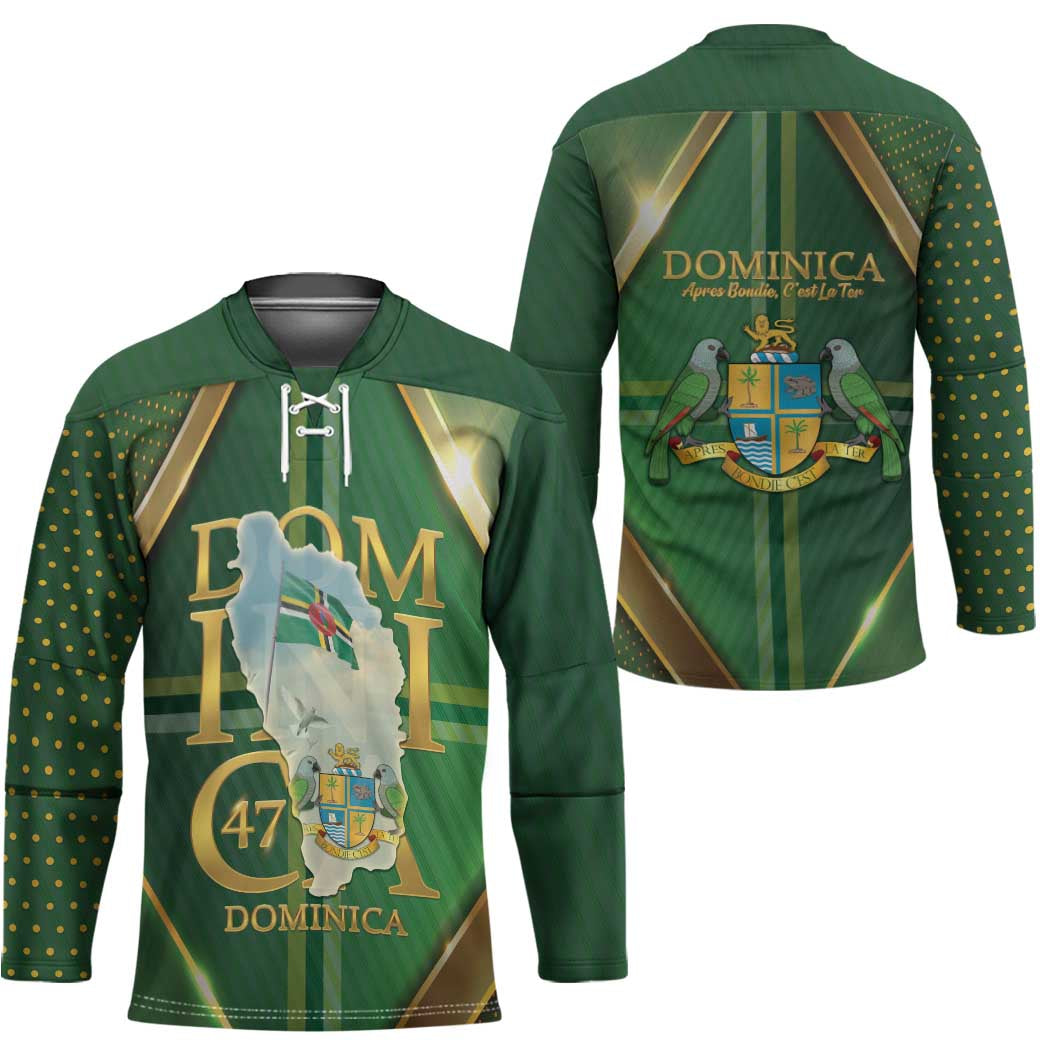 Dominica Independence Day Hockey Jersey 47 Years Of Freedom - Wonder Print Shop