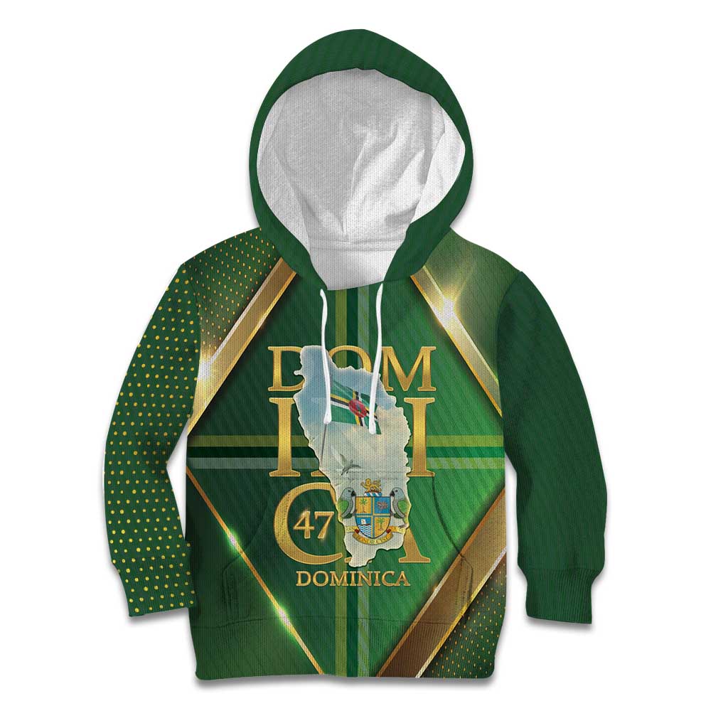 Dominica Independence Day Kid Hoodie 47 Years Of Freedom - Wonder Print Shop