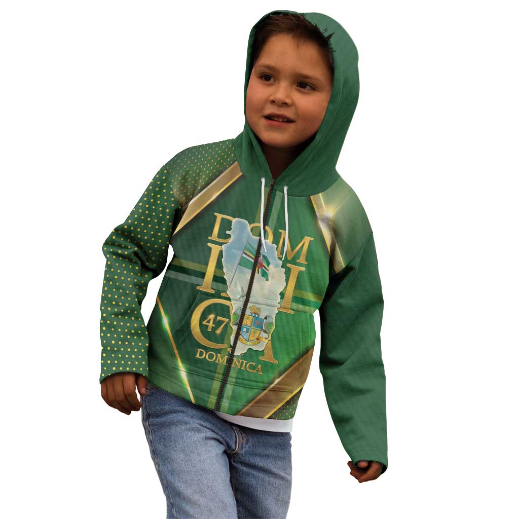 Dominica Independence Day Kid Hoodie 47 Years Of Freedom - Wonder Print Shop