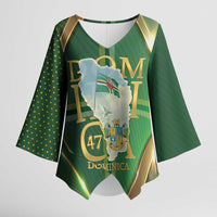 Dominica Independence Day Kimono Sleeve Blouse 47 Years Of Freedom - Wonder Print Shop