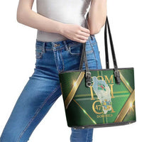 Dominica Independence Day Leather Tote Bag 47 Years Of Freedom - Wonder Print Shop