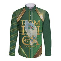 Dominica Independence Day Long Sleeve Button Shirt 47 Years Of Freedom - Wonder Print Shop