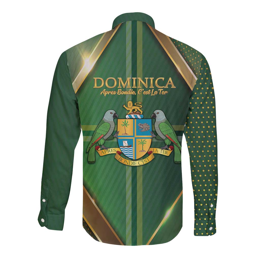 Dominica Independence Day Long Sleeve Button Shirt 47 Years Of Freedom - Wonder Print Shop