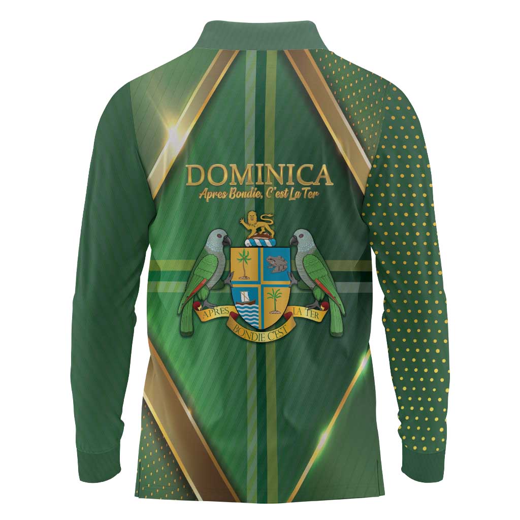 Dominica Independence Day Long Sleeve Polo Shirt 47 Years Of Freedom - Wonder Print Shop
