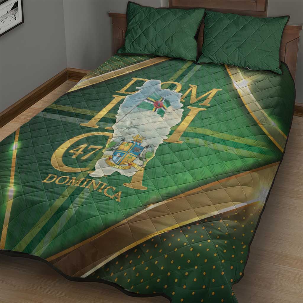 Dominica Independence Day Quilt Bed Set 47 Years Of Freedom - Wonder Print Shop