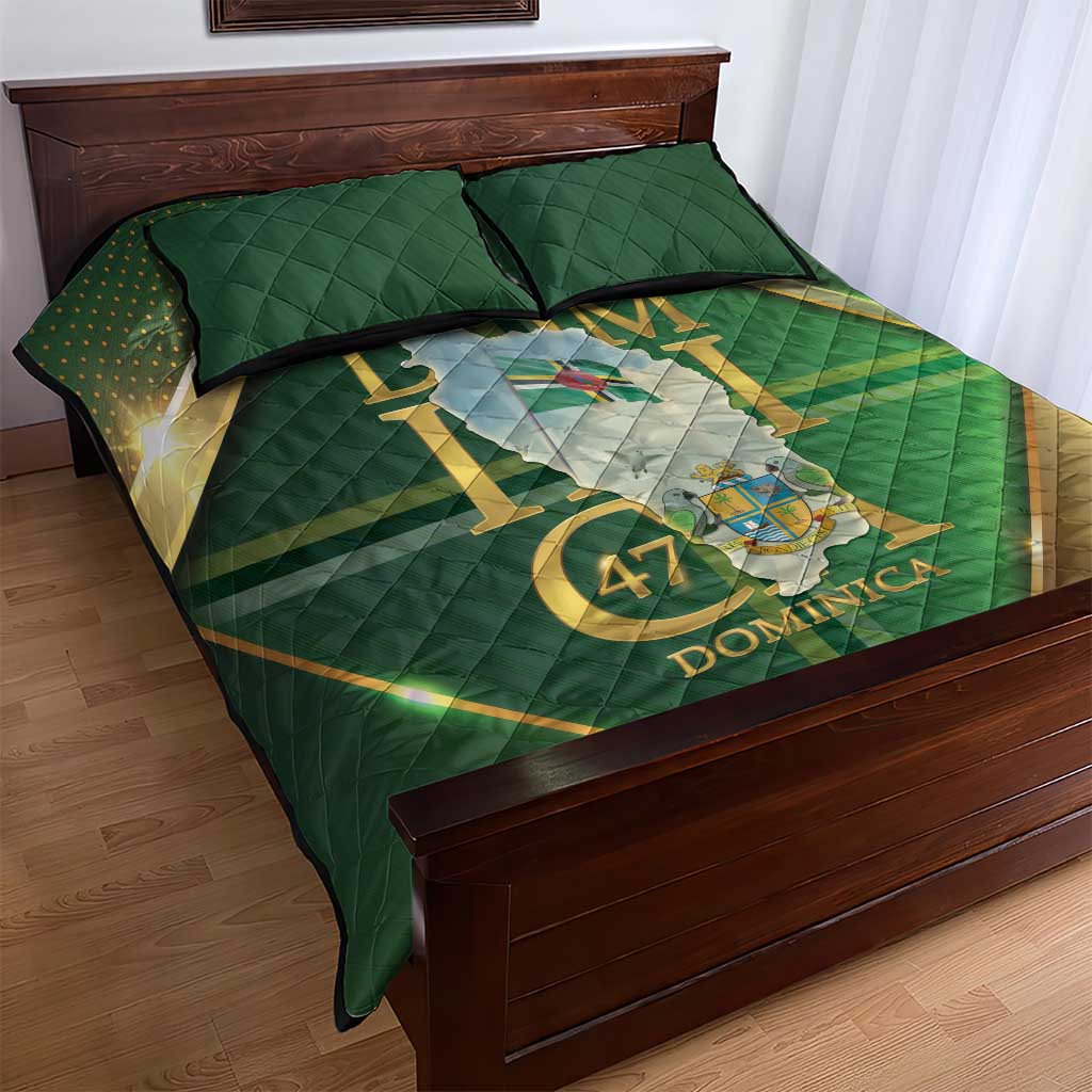 Dominica Independence Day Quilt Bed Set 47 Years Of Freedom - Wonder Print Shop