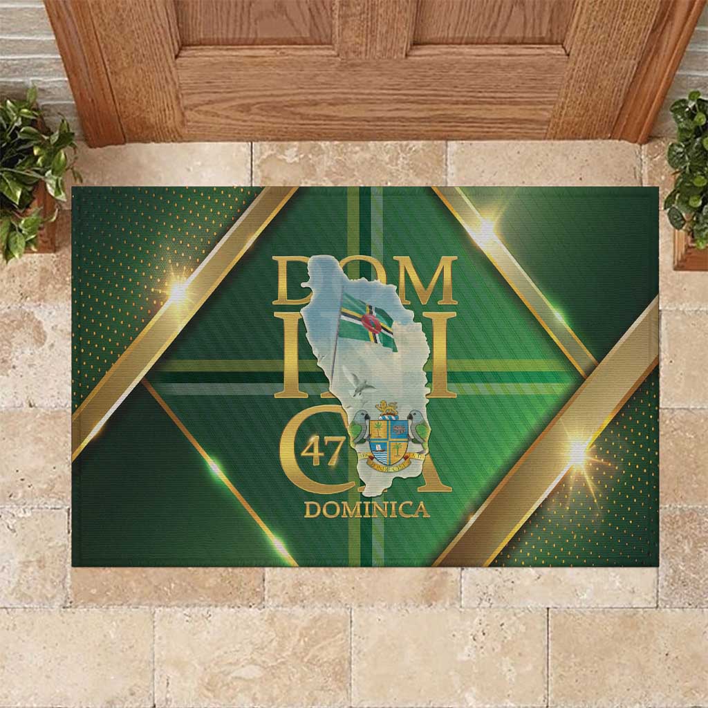 Dominica Independence Day Rubber Doormat 47 Years Of Freedom - Wonder Print Shop