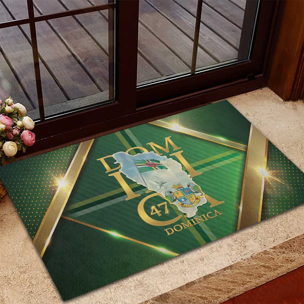 Dominica Independence Day Rubber Doormat 47 Years Of Freedom - Wonder Print Shop