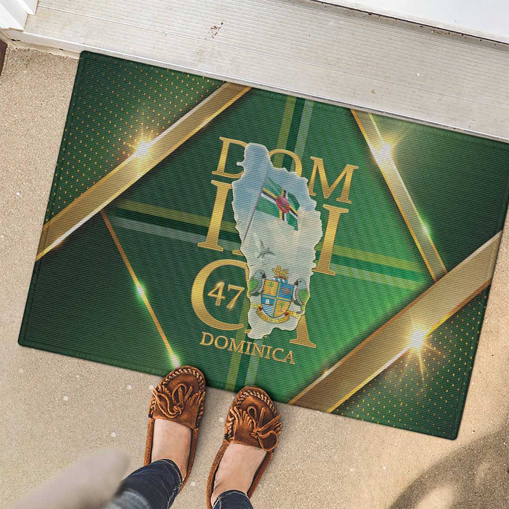 Dominica Independence Day Rubber Doormat 47 Years Of Freedom - Wonder Print Shop
