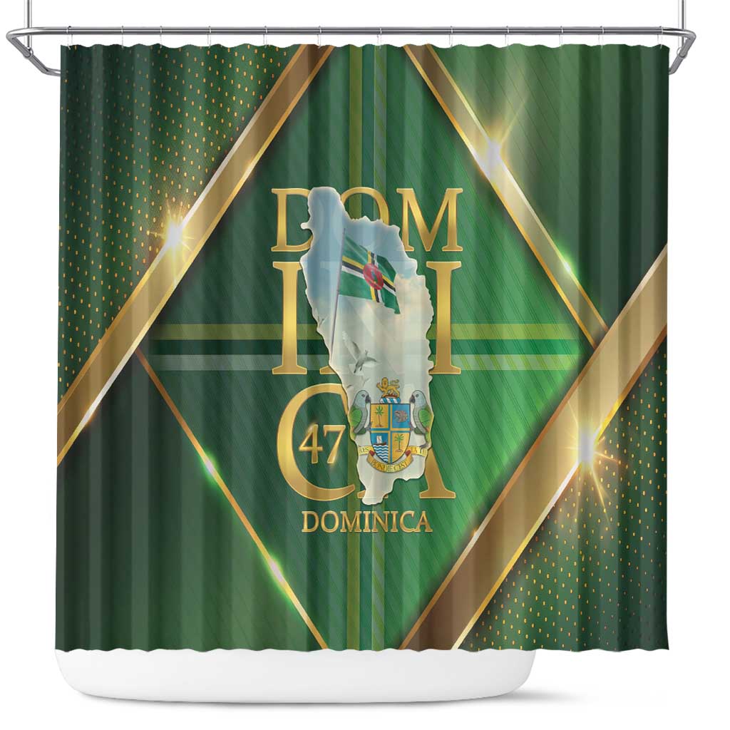 Dominica Independence Day Shower Curtain 47 Years Of Freedom - Wonder Print Shop