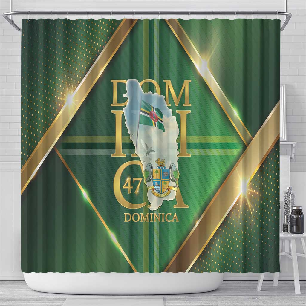 Dominica Independence Day Shower Curtain 47 Years Of Freedom - Wonder Print Shop