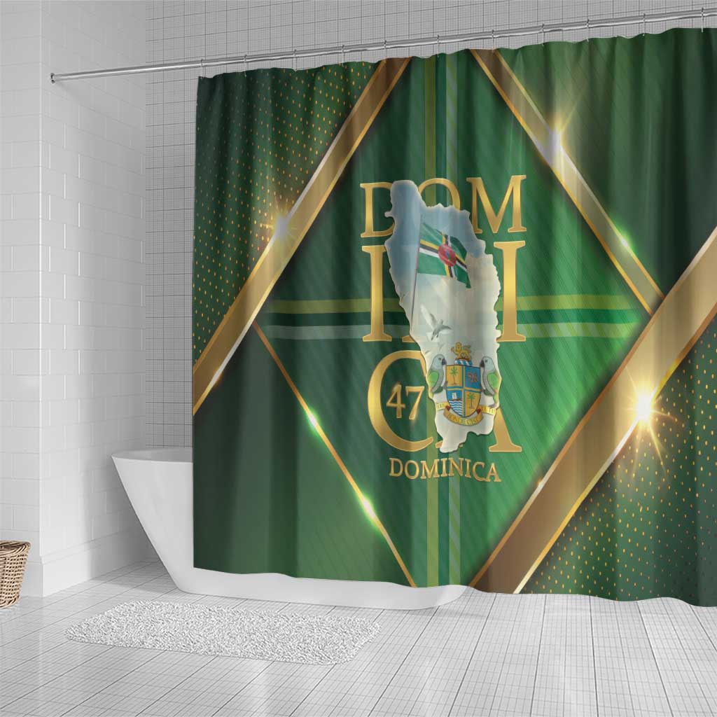 Dominica Independence Day Shower Curtain 47 Years Of Freedom - Wonder Print Shop