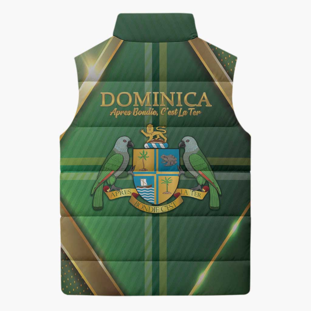 Dominica Independence Day Sleeveless Puffer Jacket 47 Years Of Freedom - Wonder Print Shop
