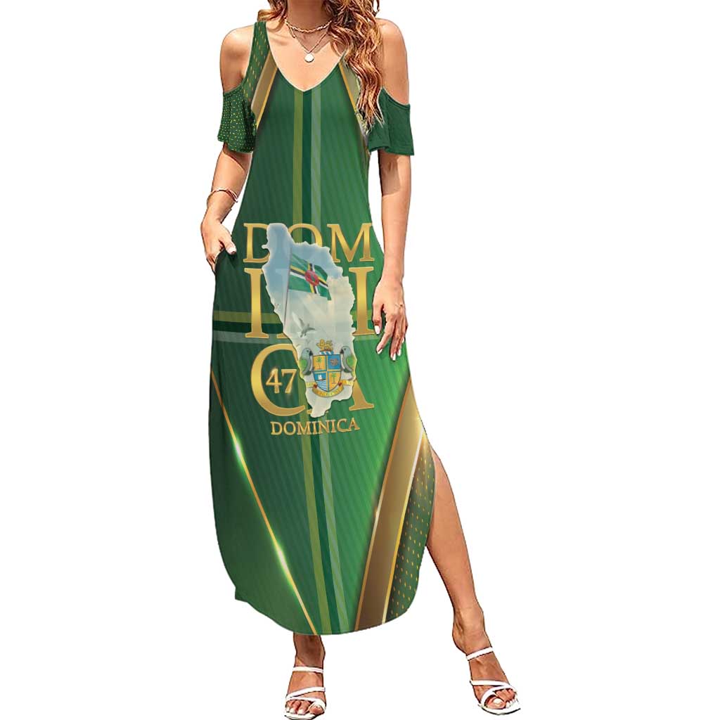 Dominica Independence Day Summer Maxi Dress 47 Years Of Freedom - Wonder Print Shop