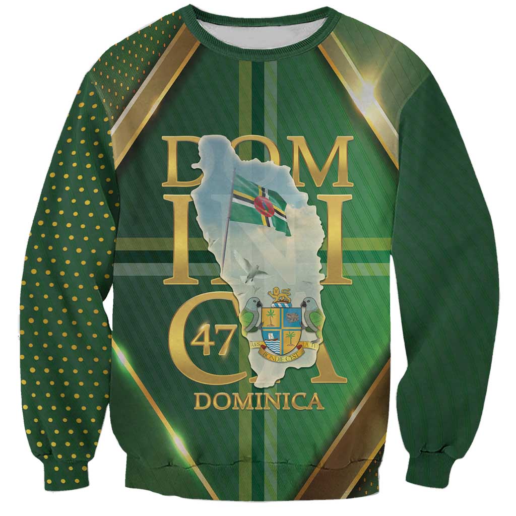 Dominica Independence Day Sweatshirt 47 Years Of Freedom - Wonder Print Shop