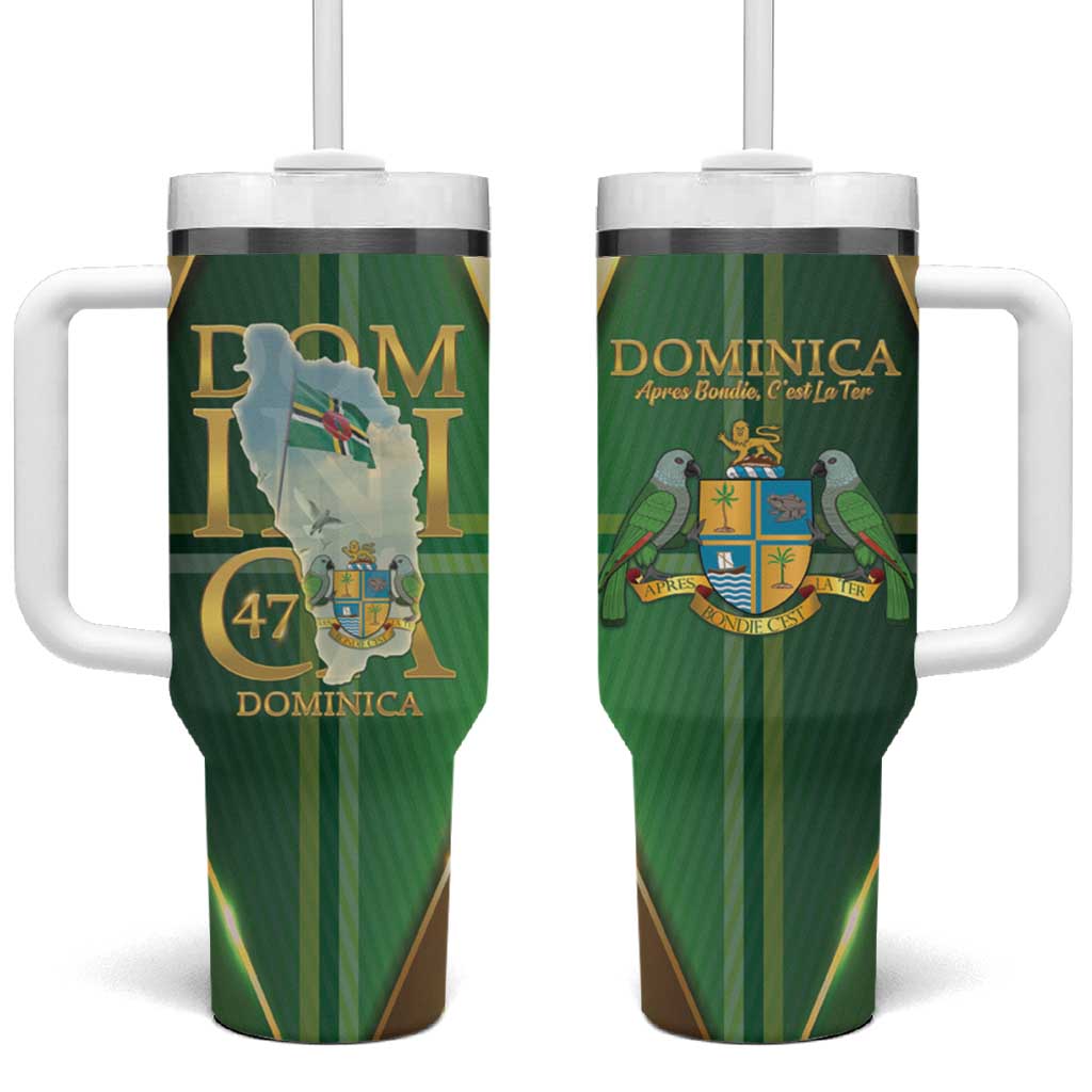 Dominica Independence Day Tumbler With Handle 47 Years Of Freedom - Wonder Print Shop