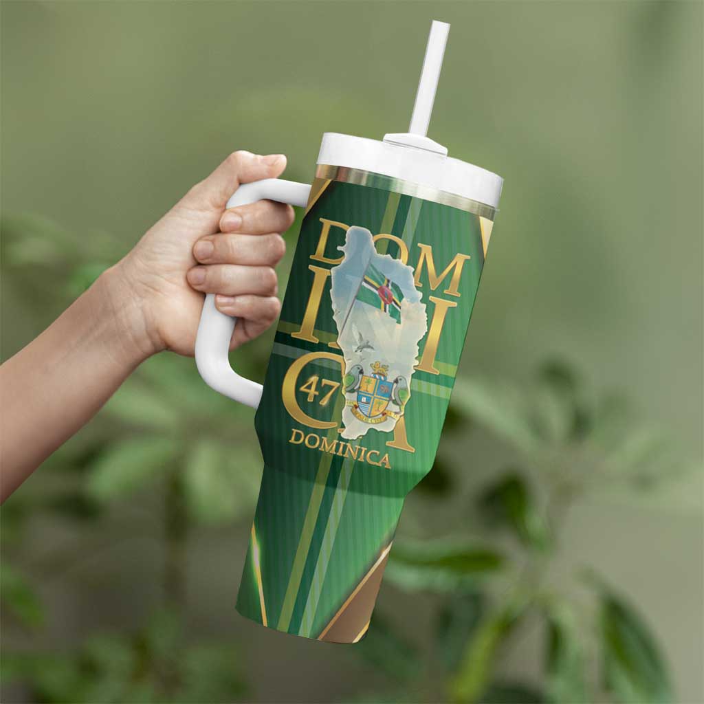 Dominica Independence Day Tumbler With Handle 47 Years Of Freedom - Wonder Print Shop
