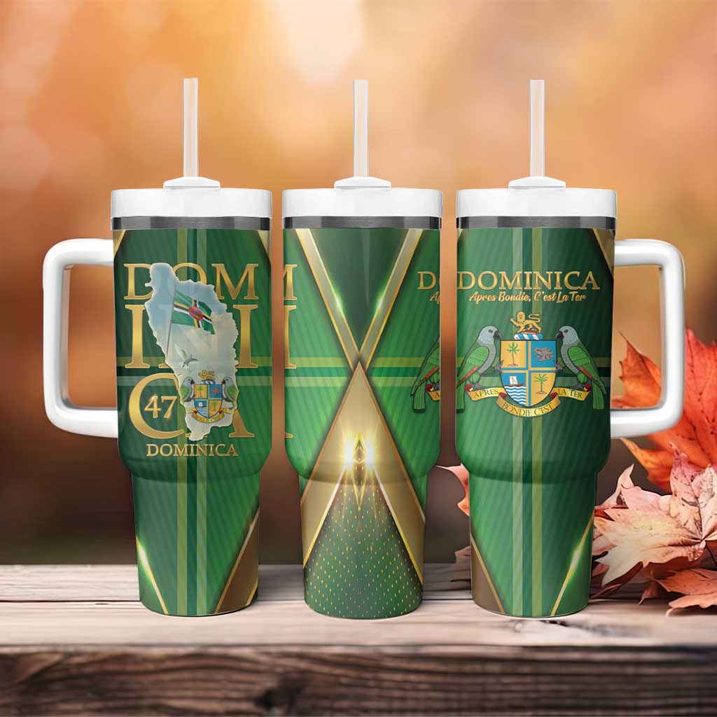 Dominica Independence Day Tumbler With Handle 47 Years Of Freedom - Wonder Print Shop