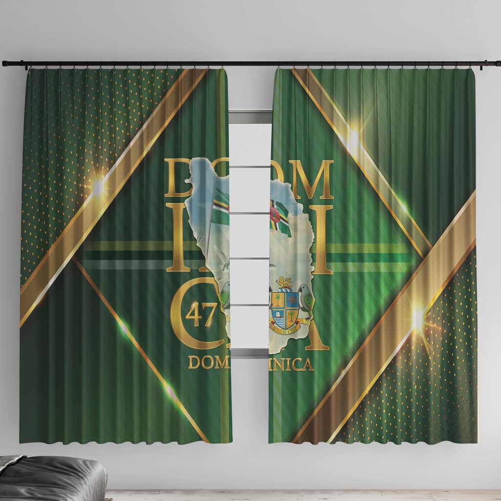 Dominica Independence Day Window Curtain 47 Years Of Freedom - Wonder Print Shop