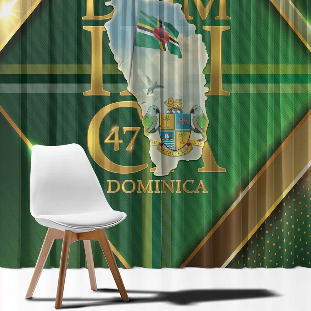 Dominica Independence Day Window Curtain 47 Years Of Freedom - Wonder Print Shop