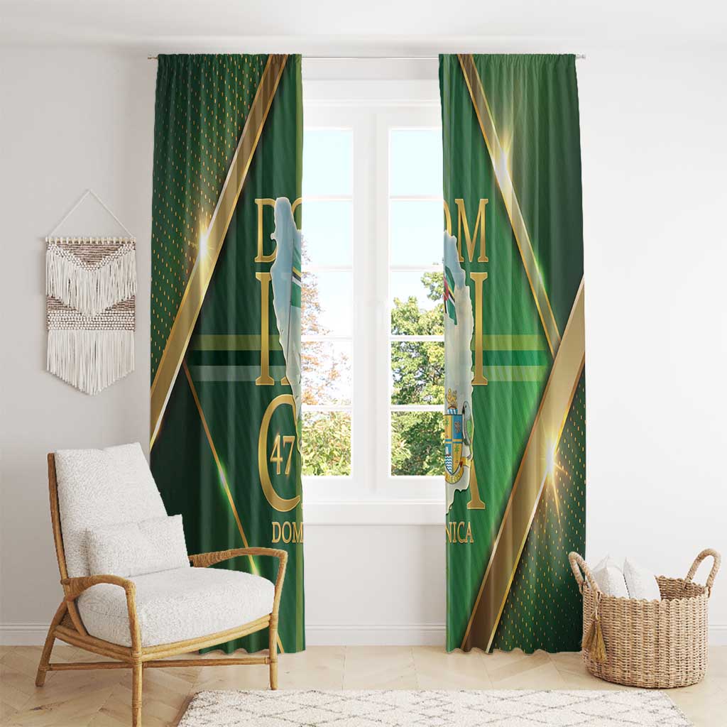 Dominica Independence Day Window Curtain 47 Years Of Freedom - Wonder Print Shop
