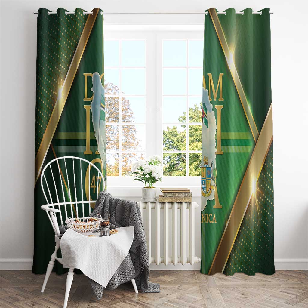 Dominica Independence Day Window Curtain 47 Years Of Freedom - Wonder Print Shop