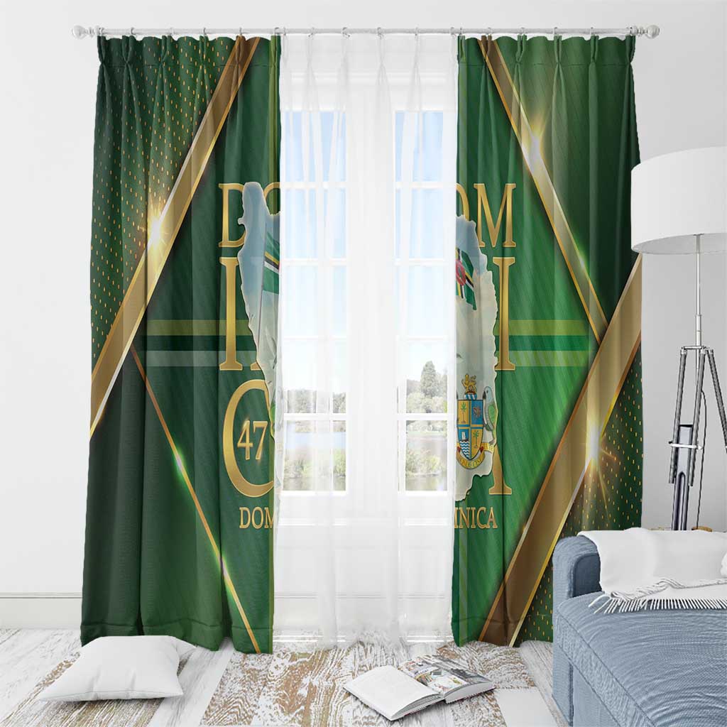 Dominica Independence Day Window Curtain 47 Years Of Freedom - Wonder Print Shop