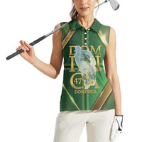 Dominica Independence Day Women Sleeveless Polo Shirt 47 Years Of Freedom - Wonder Print Shop