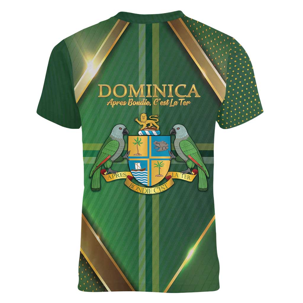 Dominica Independence Day Women V-Neck T-Shirt 47 Years Of Freedom - Wonder Print Shop