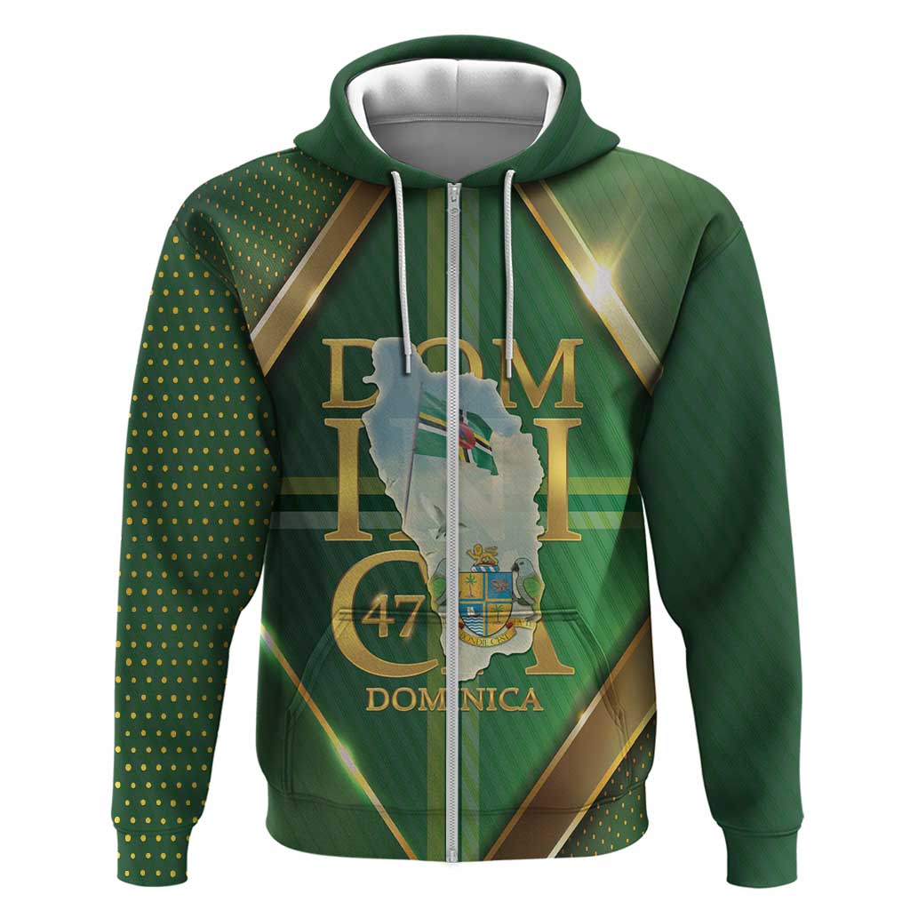 Dominica Independence Day Zip Hoodie 47 Years Of Freedom - Wonder Print Shop