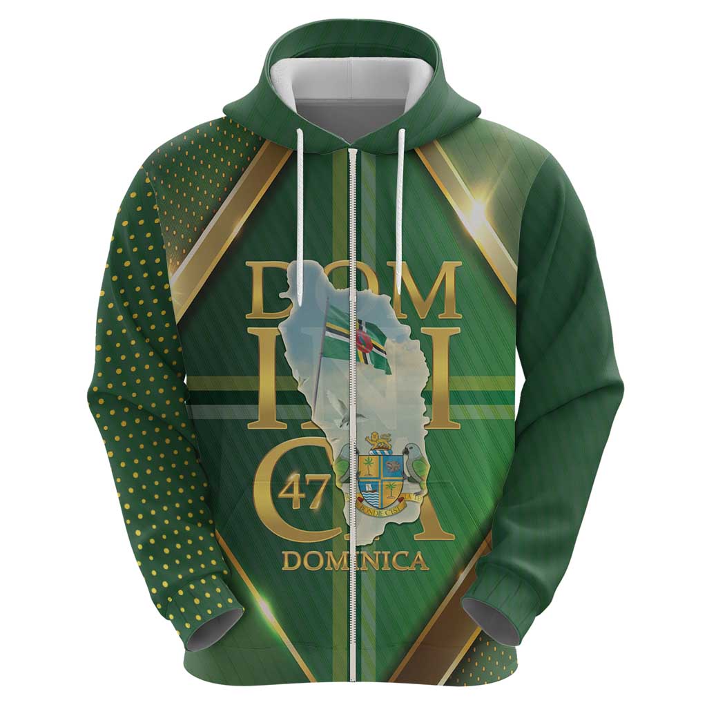 Dominica Independence Day Zip Hoodie 47 Years Of Freedom - Wonder Print Shop