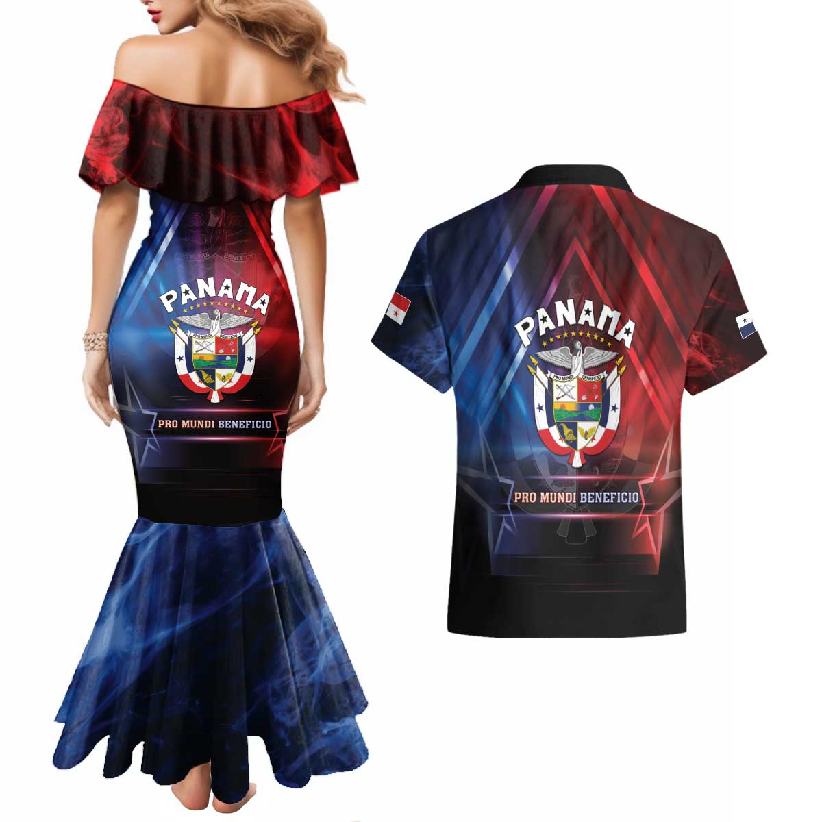 Panama Independence Day Couples Matching Mermaid Dress and Hawaiian Shirt Special Style - Wonder Print Shop