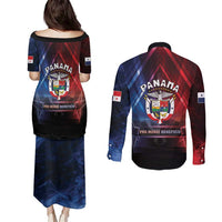 Panama Independence Day Couples Matching Puletasi and Long Sleeve Button Shirt Special Style - Wonder Print Shop