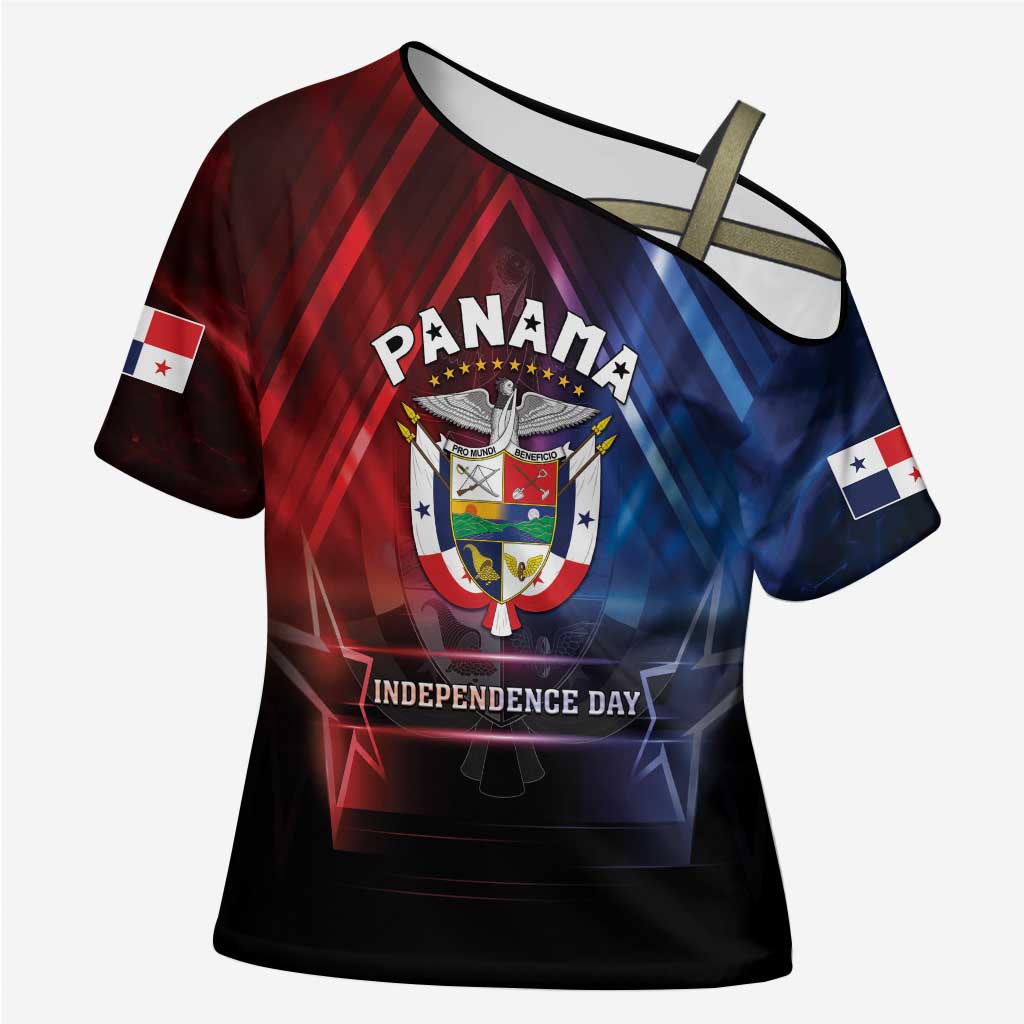 Panama Independence Day Cross Shoulder Shirt Special Style - Wonder Print Shop