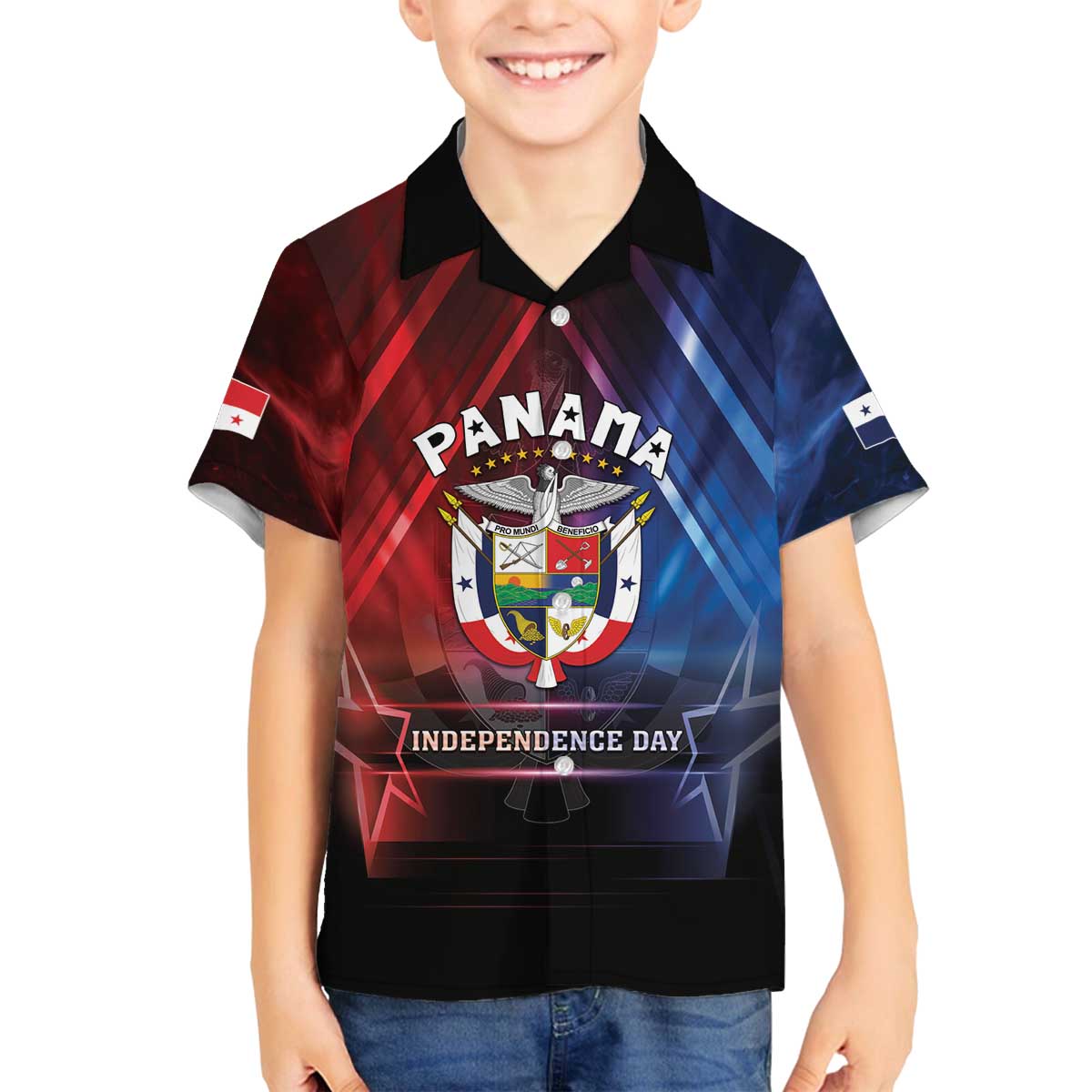 Panama Independence Day Family Matching Off The Shoulder Long Sleeve Dress and Hawaiian Shirt Special Style - Wonder Print Shop