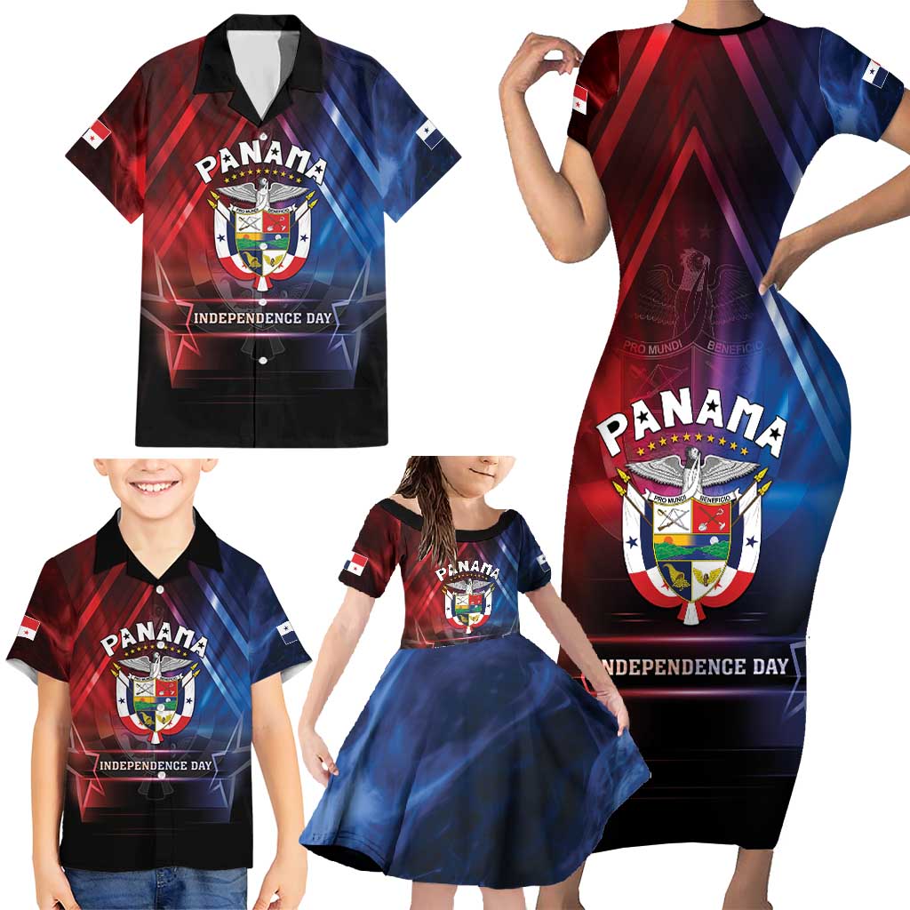 Panama Independence Day Family Matching Short Sleeve Bodycon Dress and Hawaiian Shirt Special Style - Wonder Print Shop