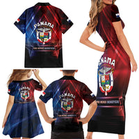 Panama Independence Day Family Matching Short Sleeve Bodycon Dress and Hawaiian Shirt Special Style - Wonder Print Shop