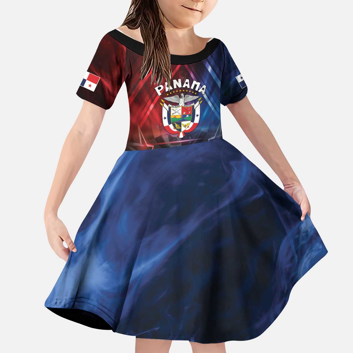 Panama Independence Day Kid Short Sleeve Dress Special Style - Wonder Print Shop