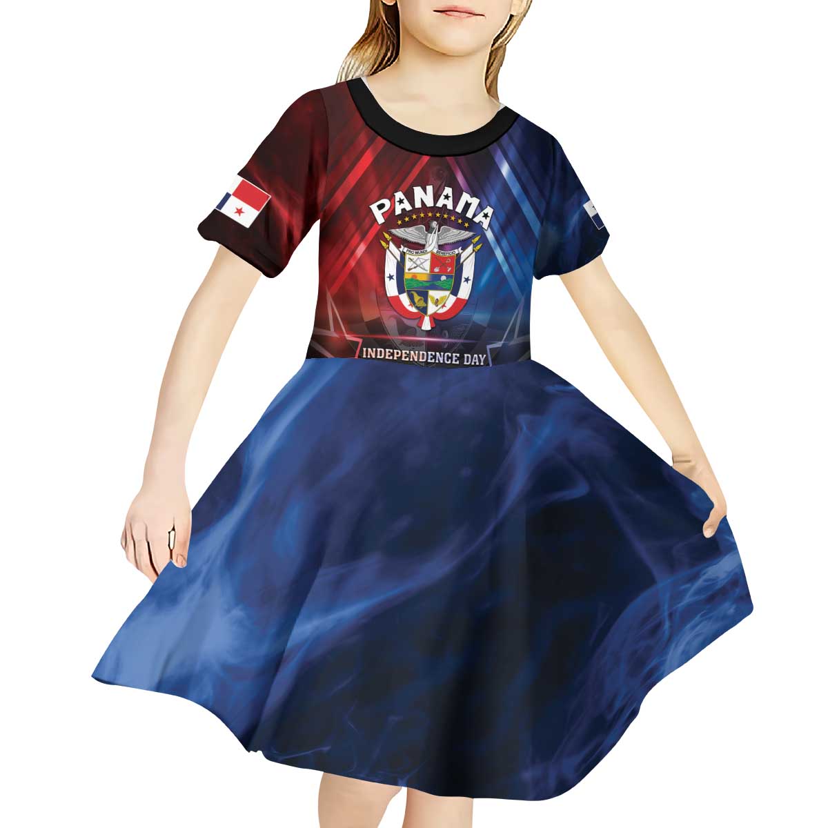 Panama Independence Day Kid Short Sleeve Dress Special Style - Wonder Print Shop