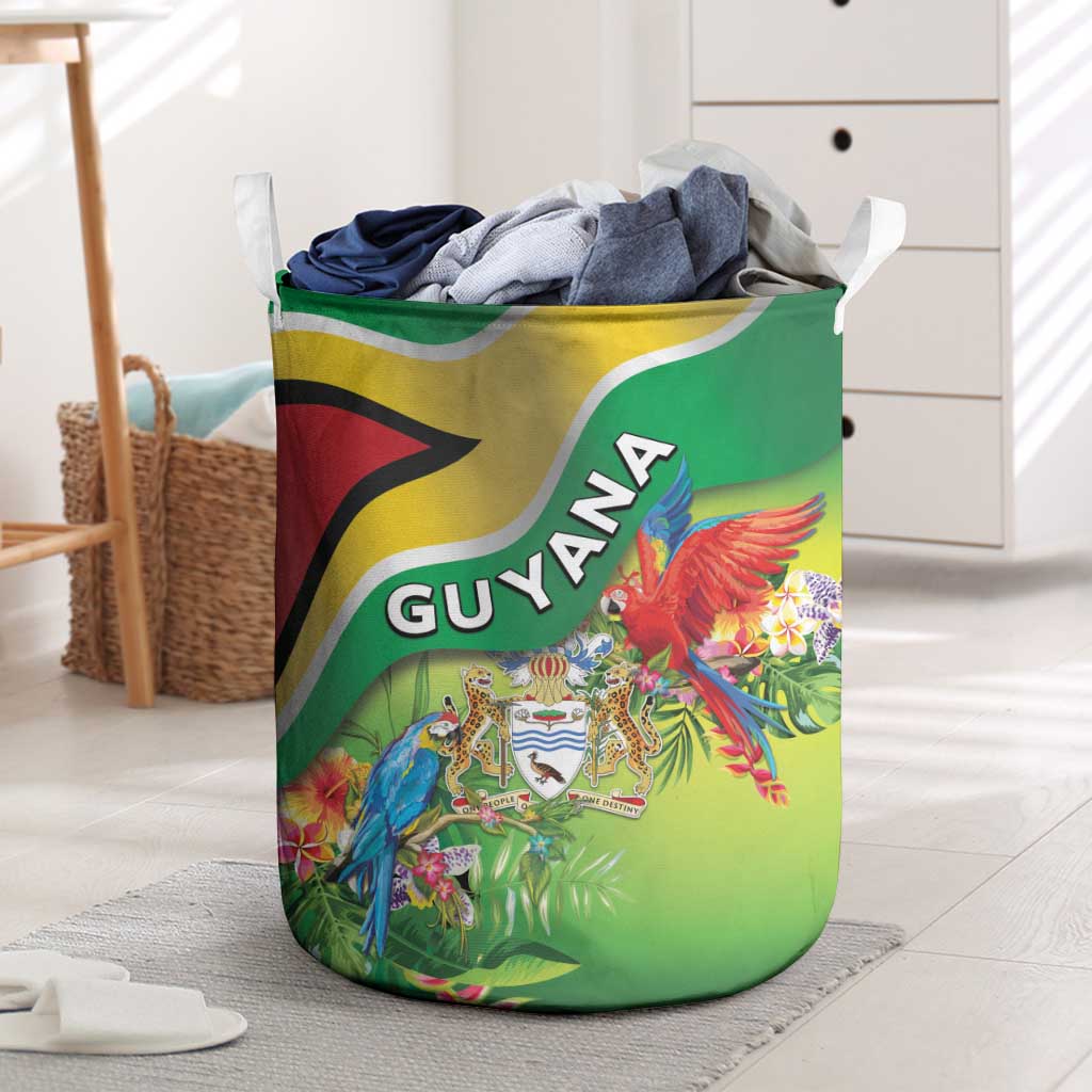 Guyana Republic Day Laundry Basket Happy Mashramani Flag Style