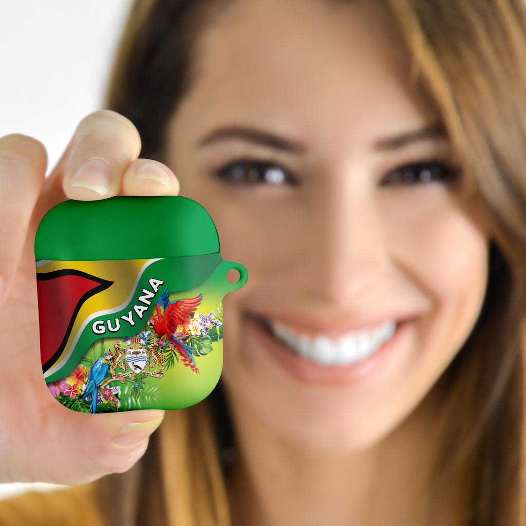 Guyana Republic Day AirPods Case Happy Mashramani Flag Style
