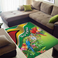 Guyana Republic Day Area Rug Happy Mashramani Flag Style