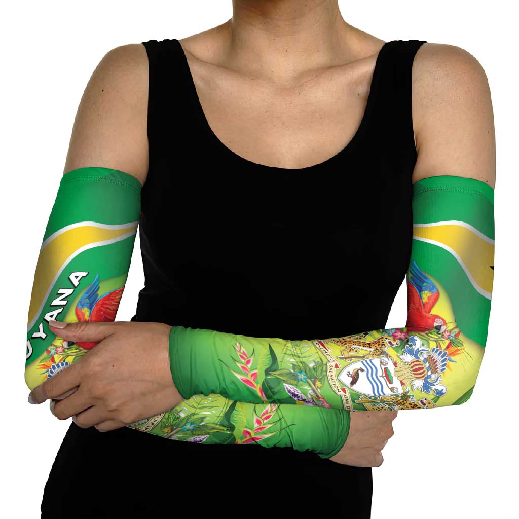 Guyana Republic Day Arm Sleeves Happy Mashramani Flag Style
